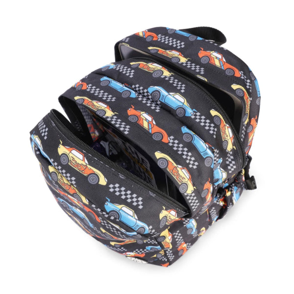 Cubs Black Racing Cars Backpacks