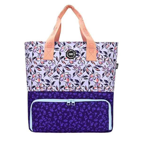 Cubs Navy Lilies Cooling Tote Bag For Unisex