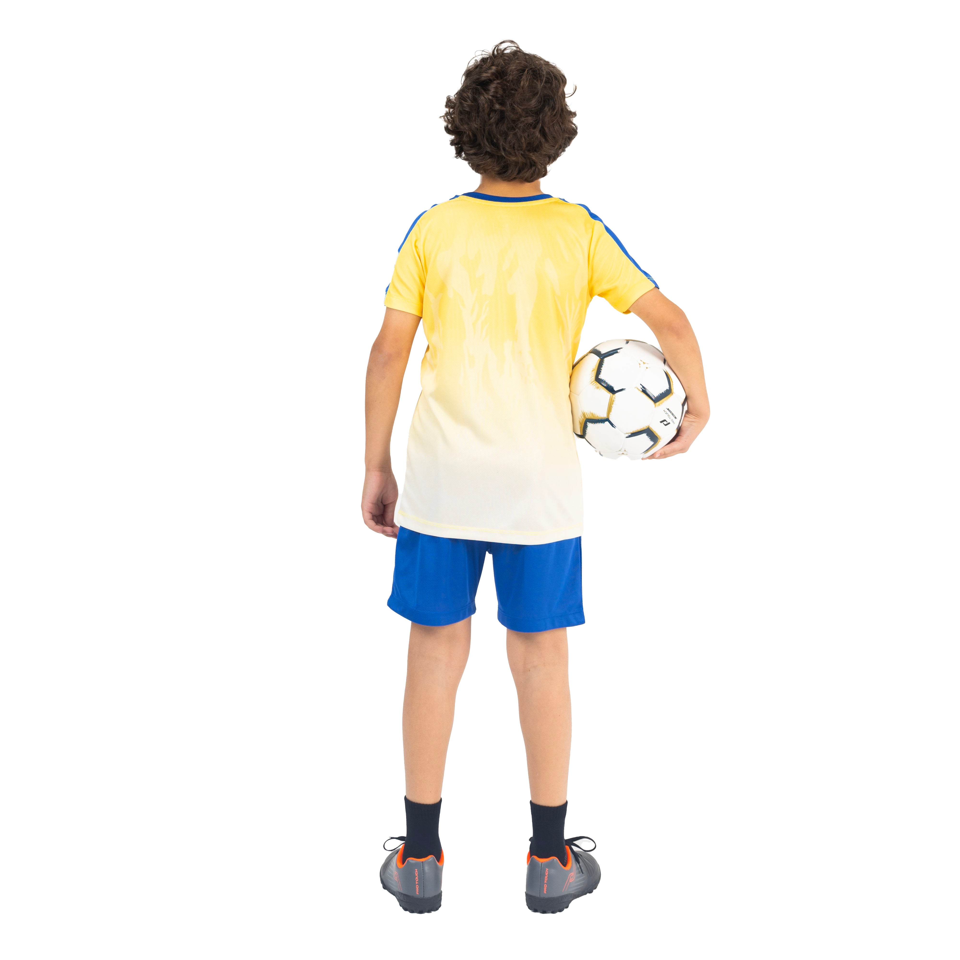 طقم كرة قدم ترينيتيك للأطفال، أصفر وأزرق