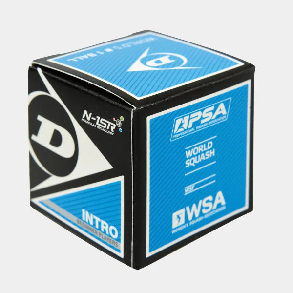 Dunlop Intro Squash Ball 12Pcs - Blue Dot For Squash