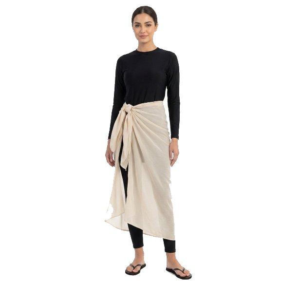 Aerobird Chiffon Wrap For Women, Off White