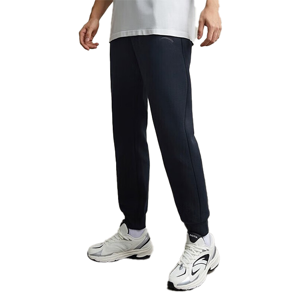 Anta Knit Track Fitness Pants For Men, Basic Black