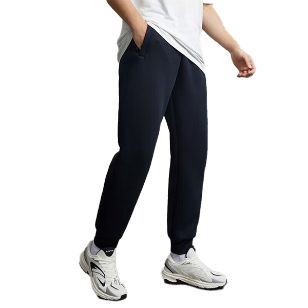 Anta Knit Track Fitness Pants For Men, Basic Black