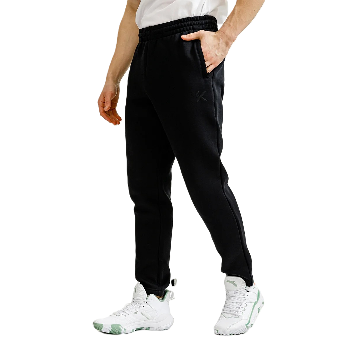 Anta Basketball Knit Track Pants For Men, Black