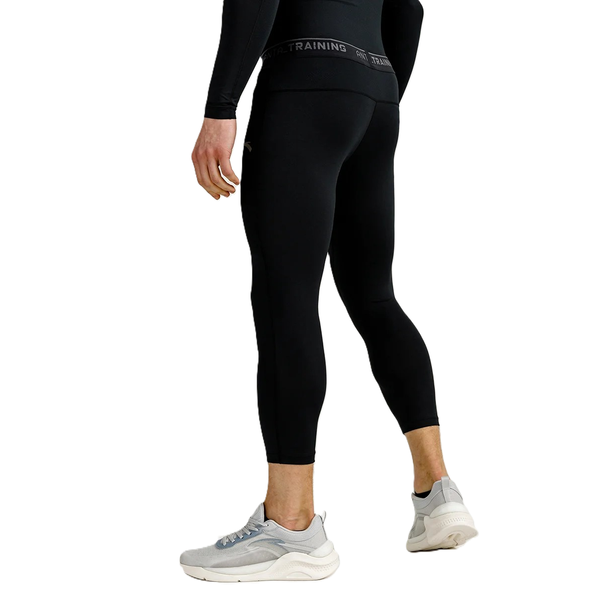 Anta Fitness Tight Pants For Men, Black