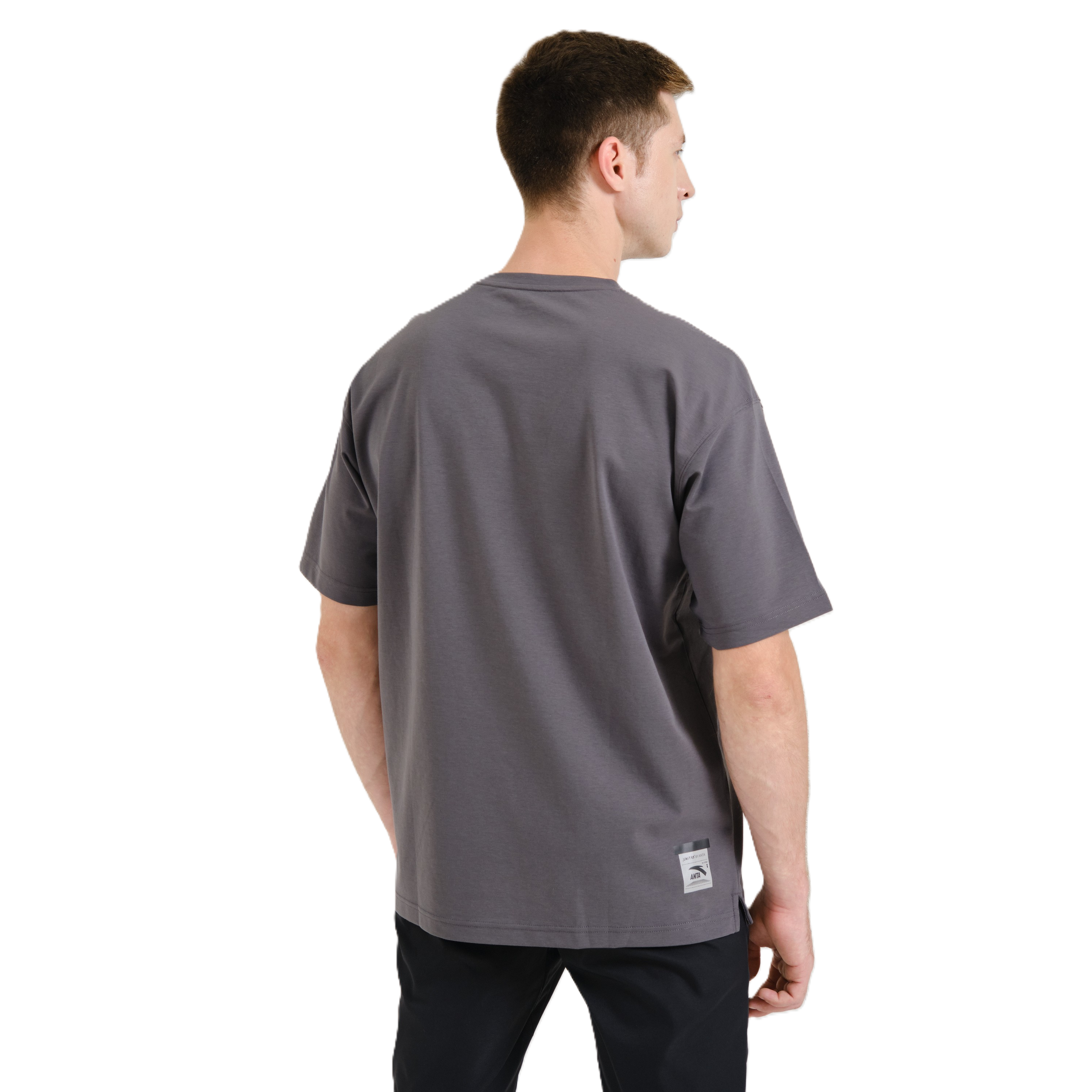 Anta Fitness Ss T-Shirt For Men, D.Grey