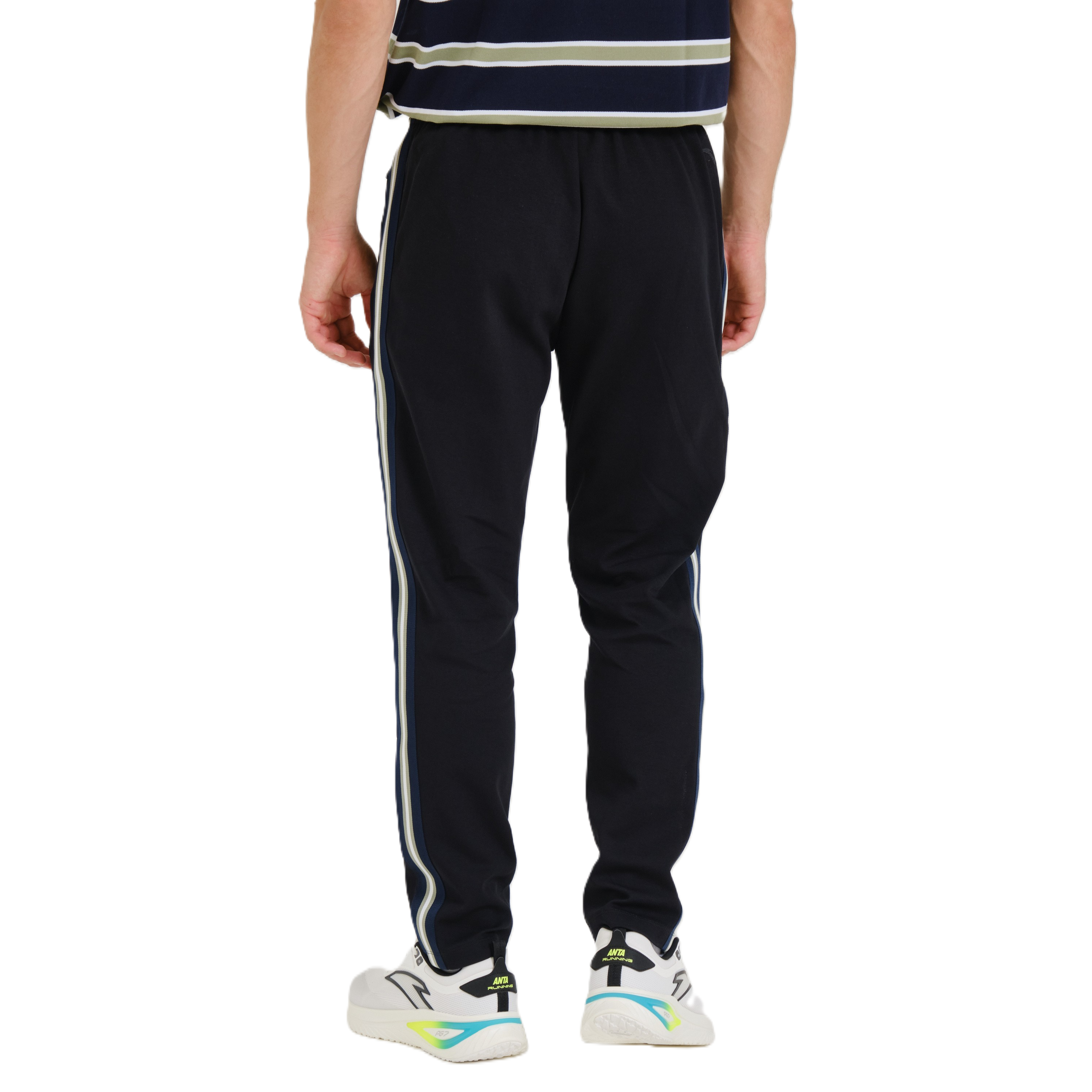 Anta Lifestyle Knit Track Pants For Men, Black