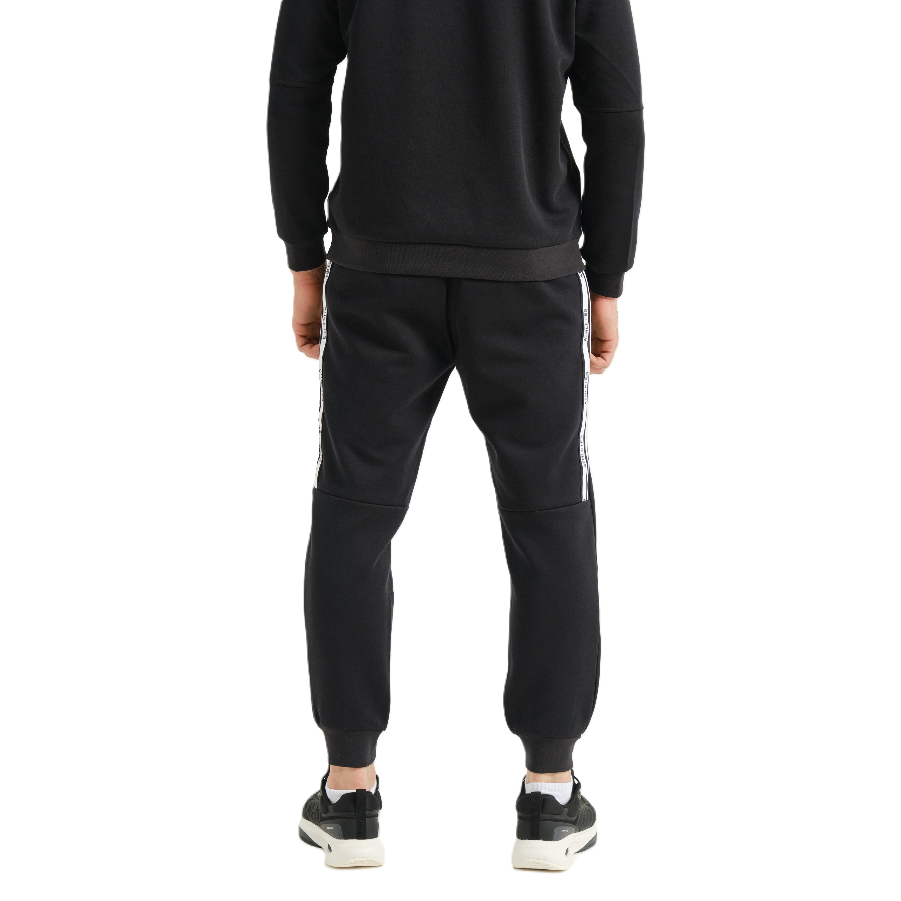 Anta Fitness Knit Track Pants For Men, Black