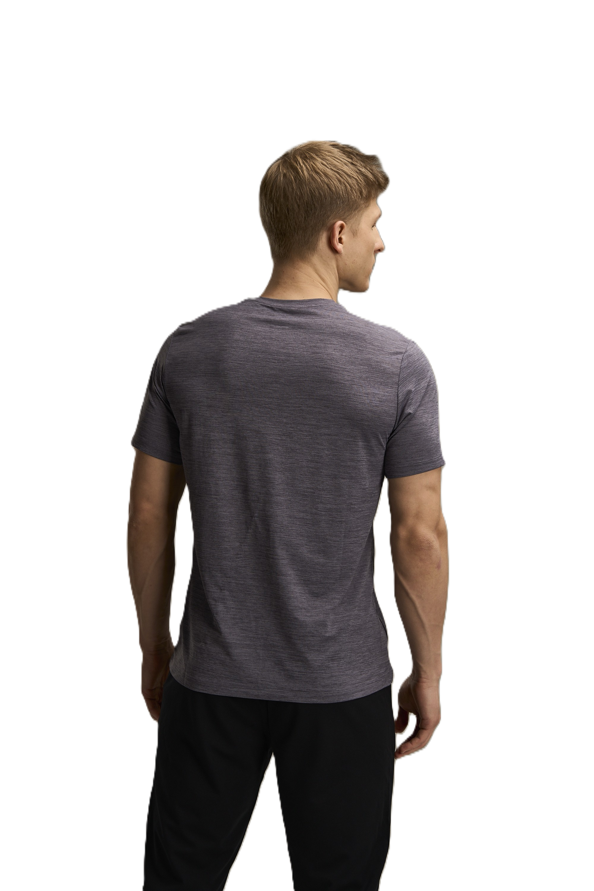 Anta Fitness Ss T-Shirt For Men, Heather Grey