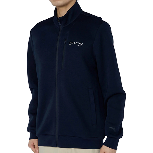 Anta Fitness Knit Track Top For Men, D.Blue