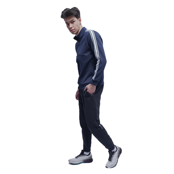 Anta Fitness Knit Track Top For Men, D.Blue