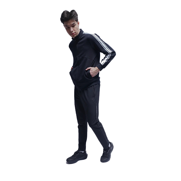 Anta Fitness Knit Track Top For Men, Black