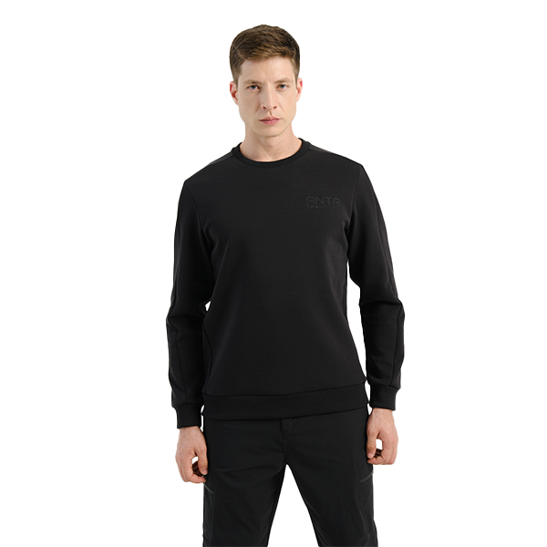 Anta Fitness Sweatshirt For Men, Black