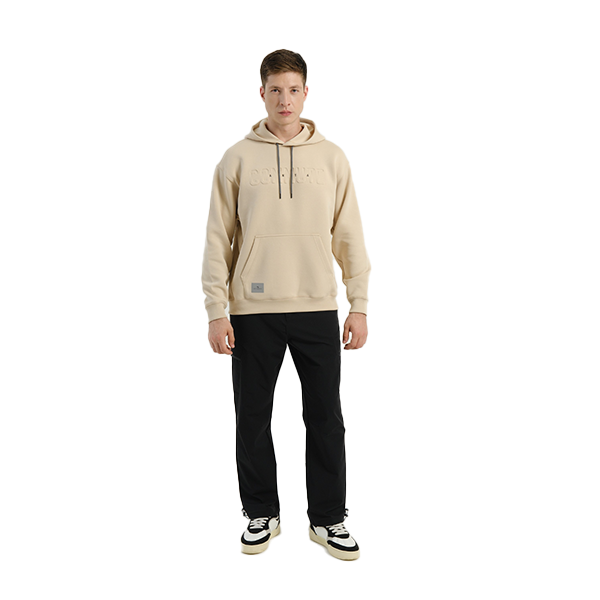 Anta Fitness Hooded Sweatshirt For Men, Almond Grey