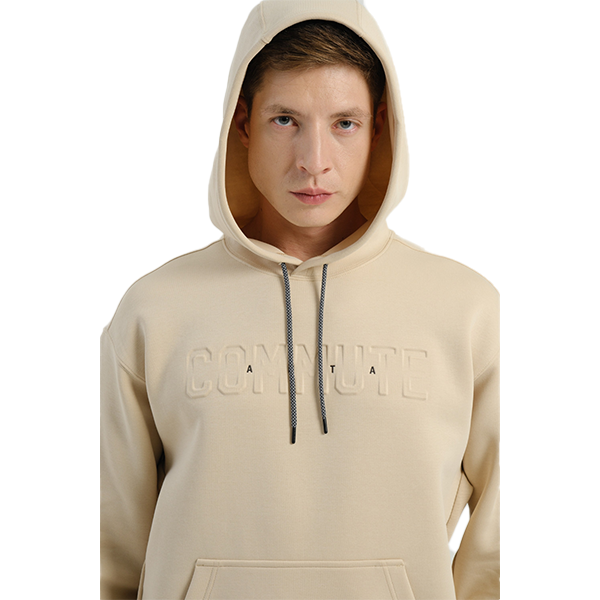 Anta Fitness Hooded Sweatshirt For Men, Almond Grey