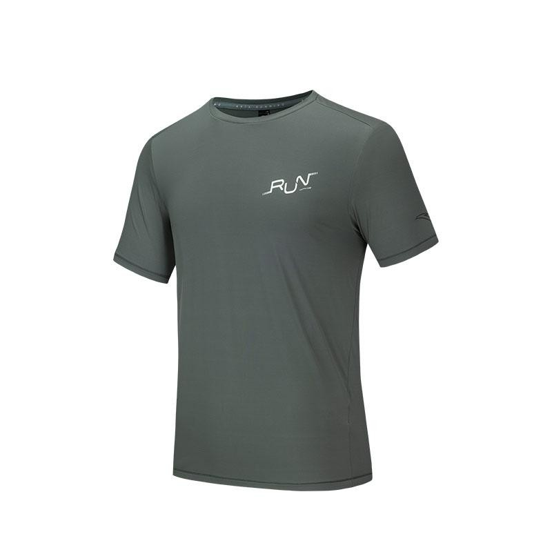 Anta Running Ss T-Shirt For Men, D.Green