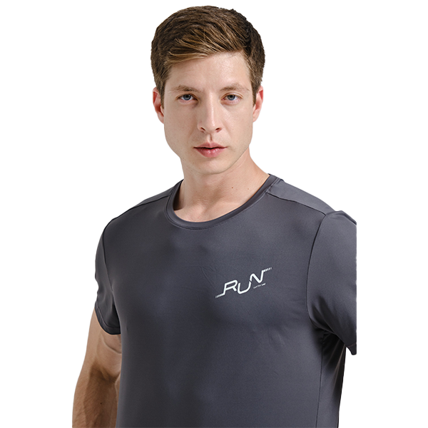 Anta Running Ss T-Shirt For Men, D.Grey