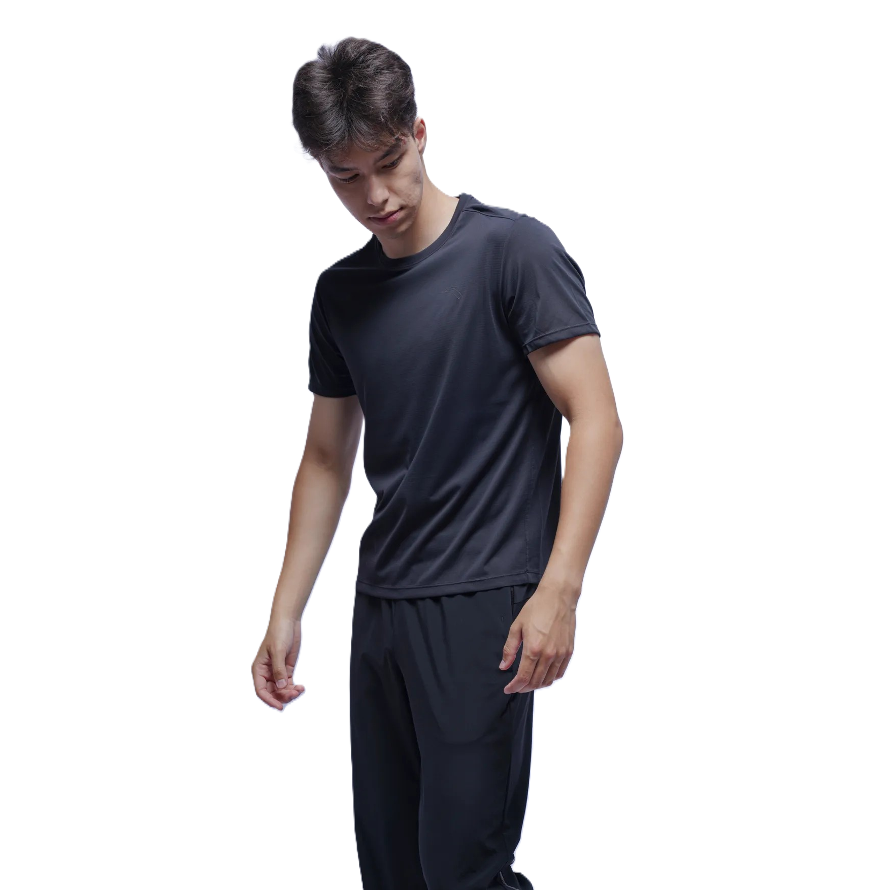 Anta Ss Running T-Shirt For Men, Black