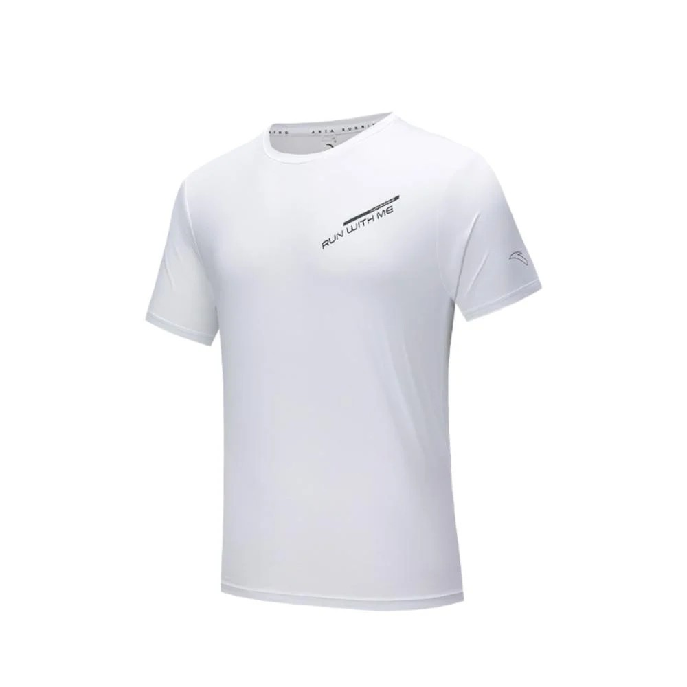 Anta Ss Running T-Shirt For Men, White