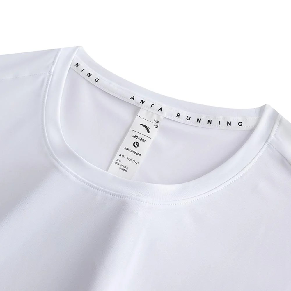 Anta Ss Running T-Shirt For Men, White