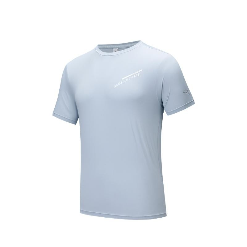 Anta Ss Running T-Shirt For Men, Blue