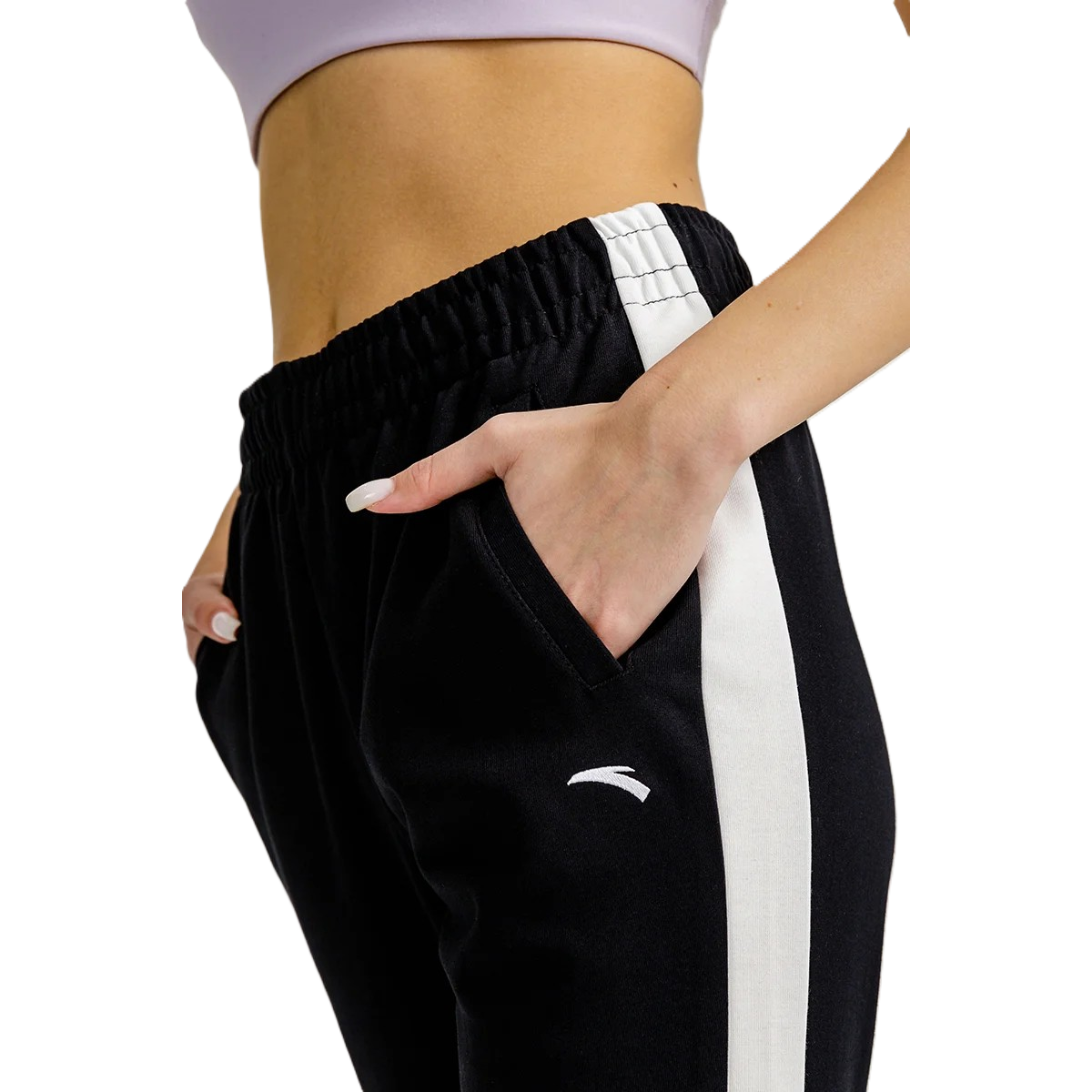 Anta Fitness Knit Ankle Pants For Women, Black