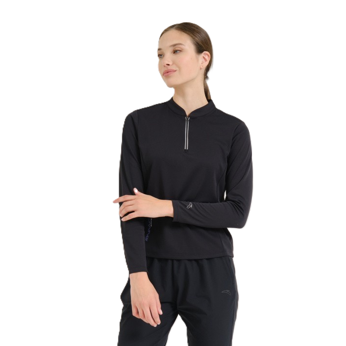 Anta Running Ls T-Shirt For Women, Black