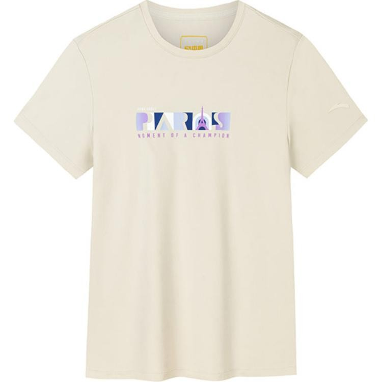 Anta Fitness Ss T-Shirt For Women, Wheat Grey