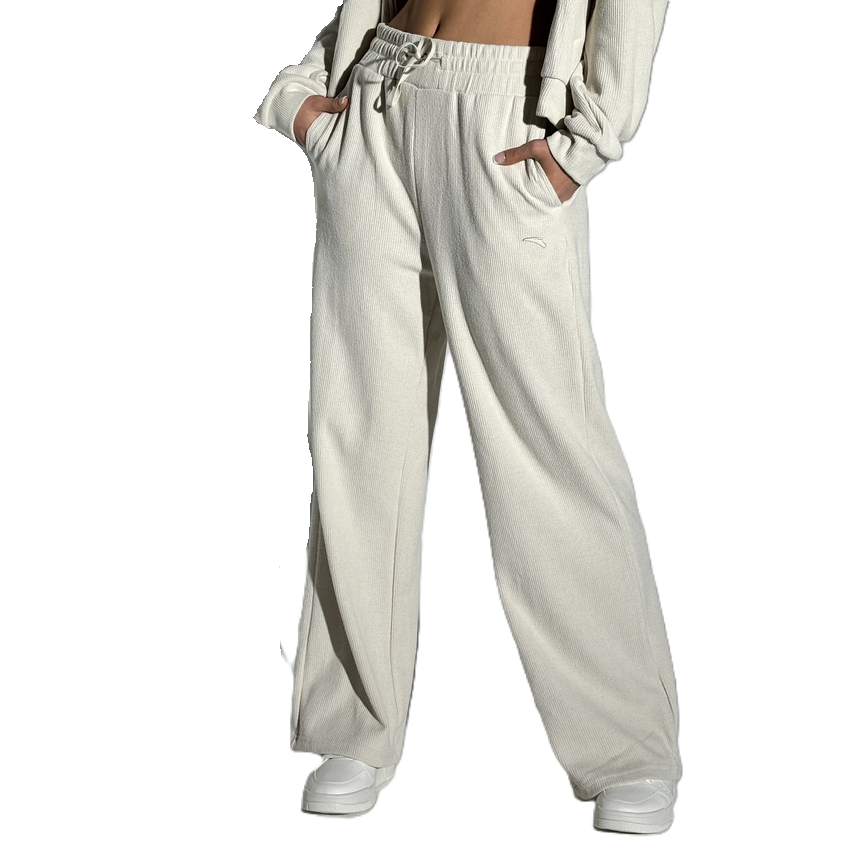 Anta Fitness Knit Track Pants For Women, Grey