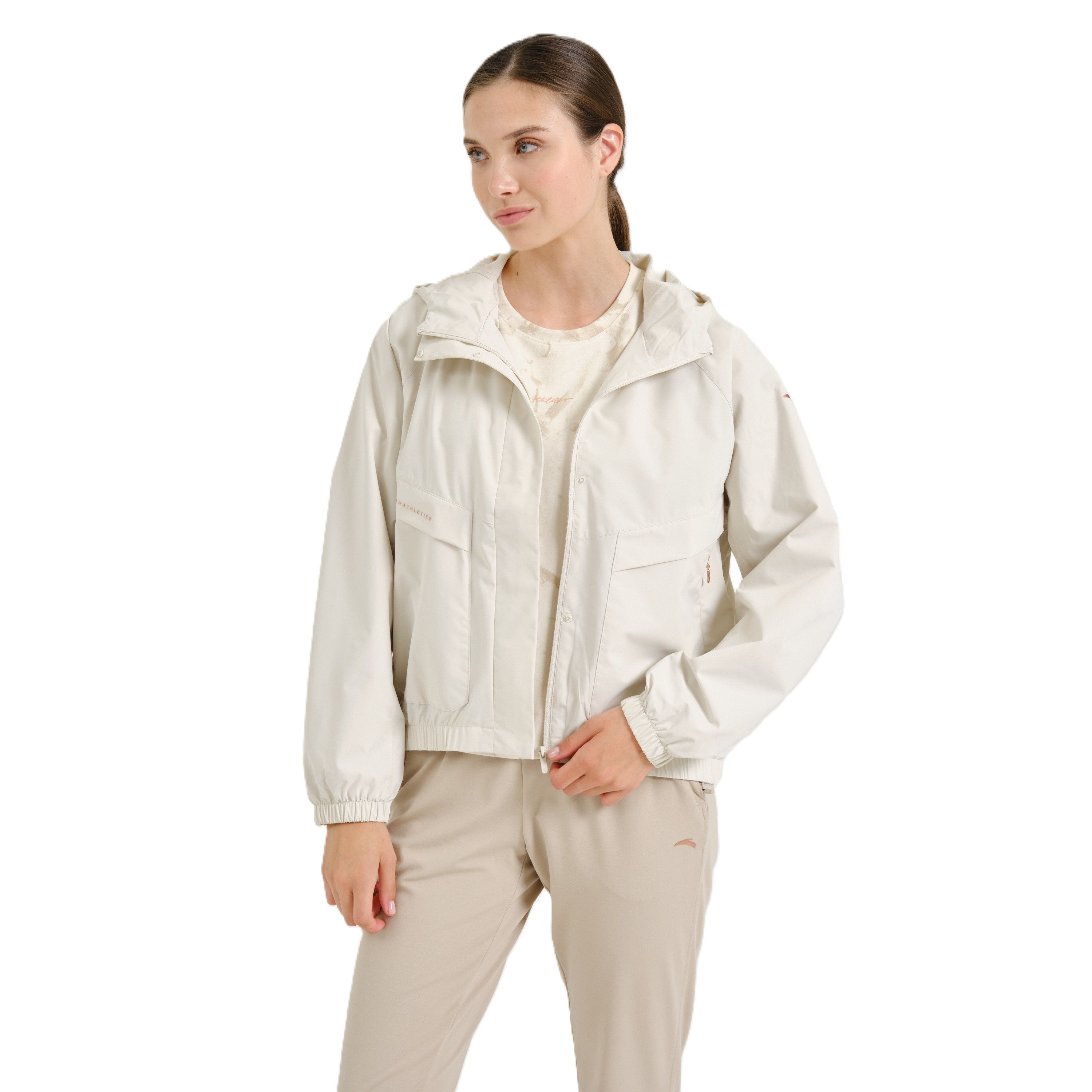 Anta Fitness Woven Track Top For Women, Grey