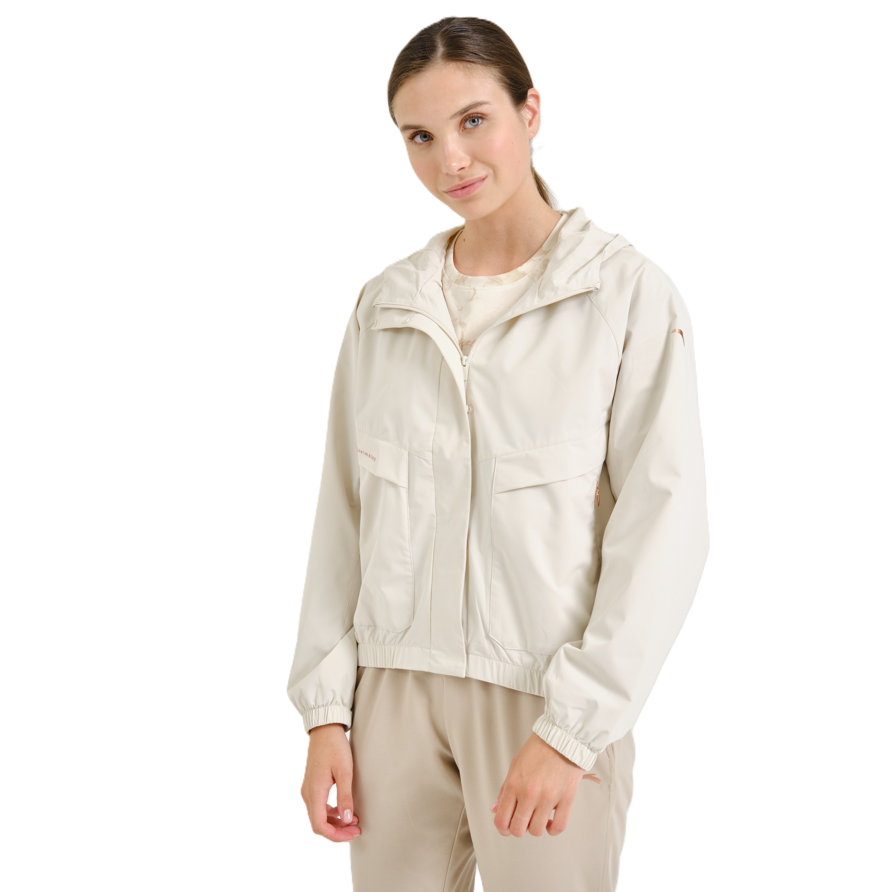 Anta Fitness Woven Track Top For Women, Grey