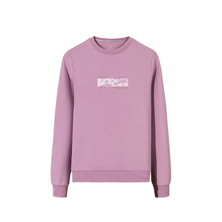 Anta Fitness Sweatshirt For Women, Pink