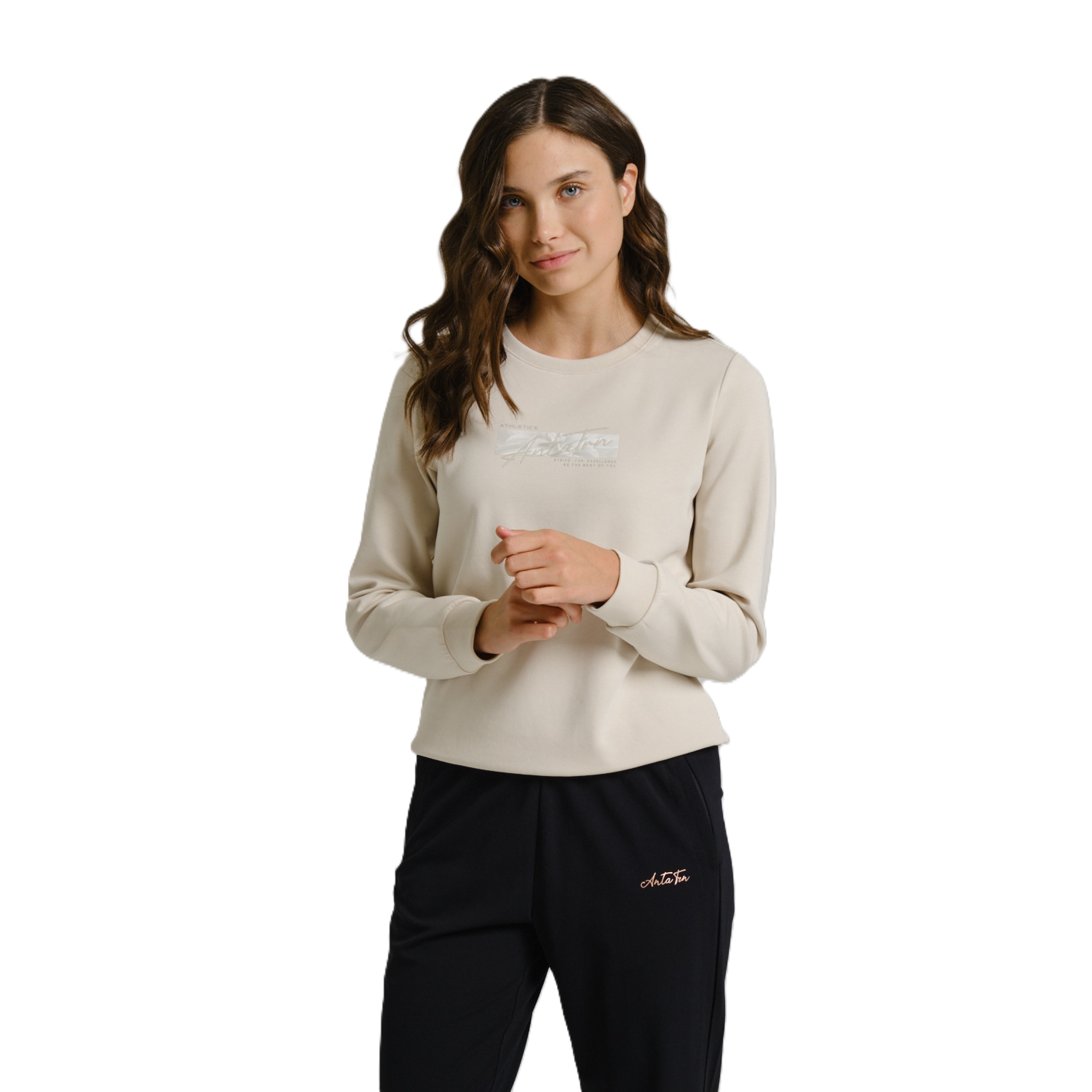 Anta Fitness Sweatshirt For Women, Grey