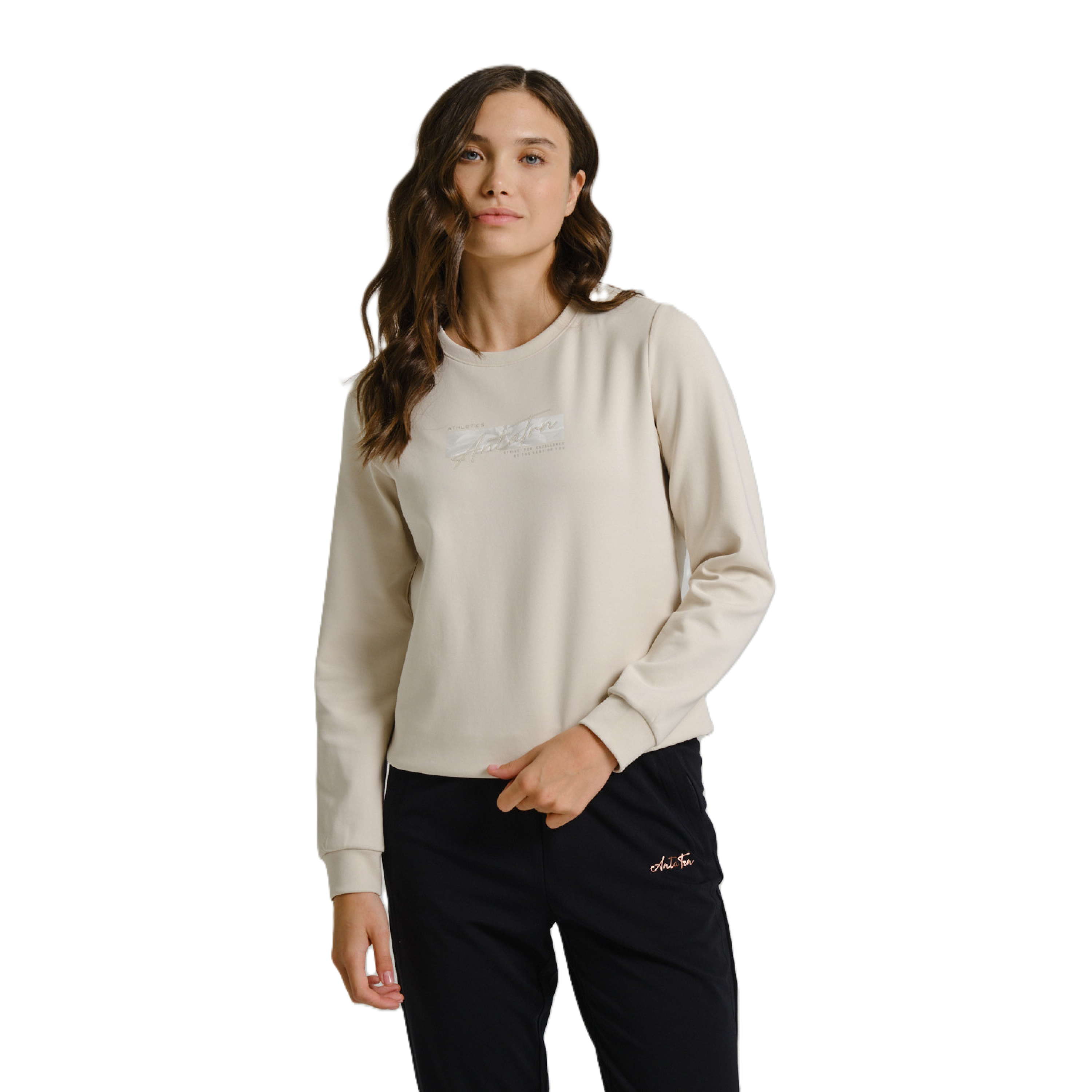 Anta Fitness Sweatshirt For Women, Grey