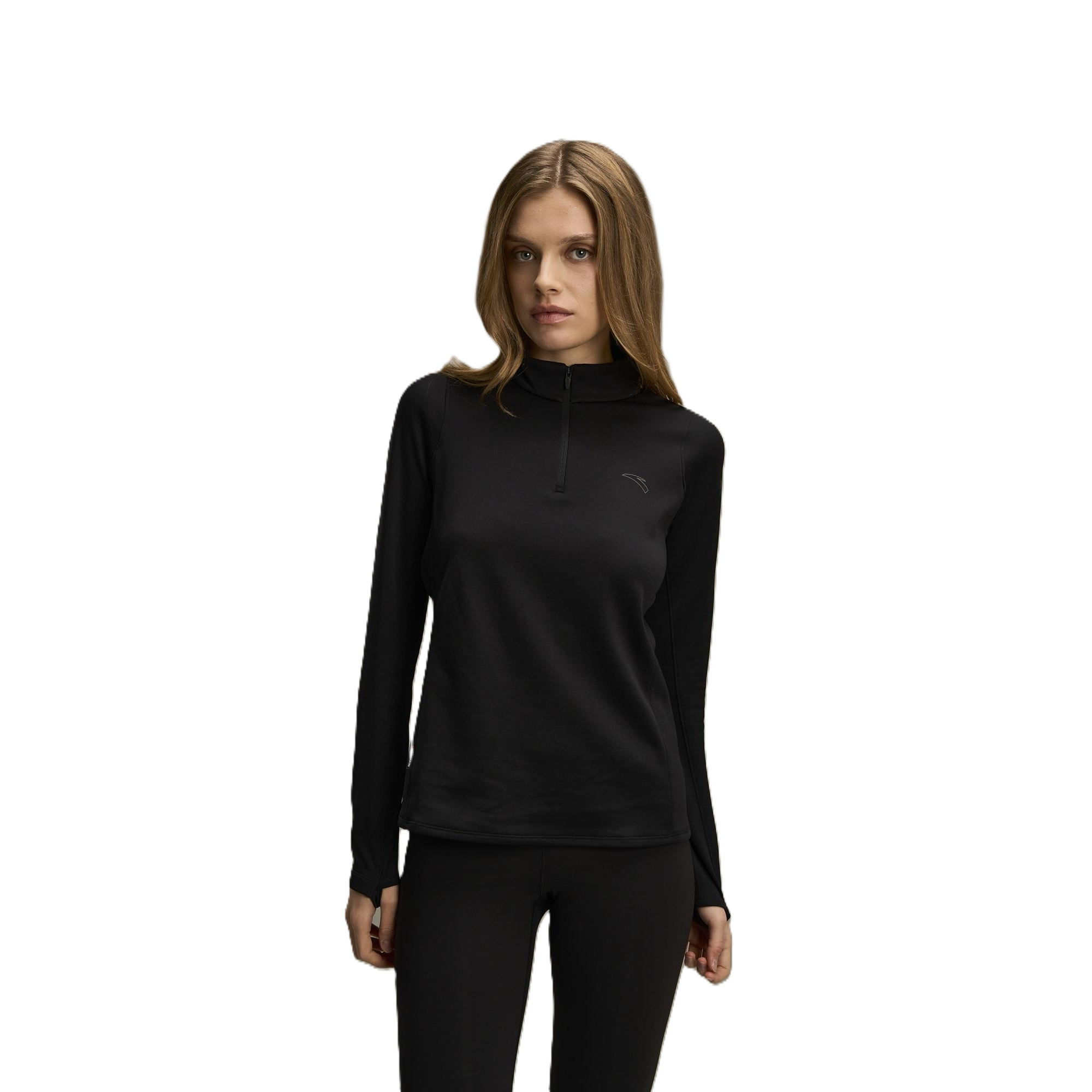 Anta Ls Running T-Shirt For Women, Black