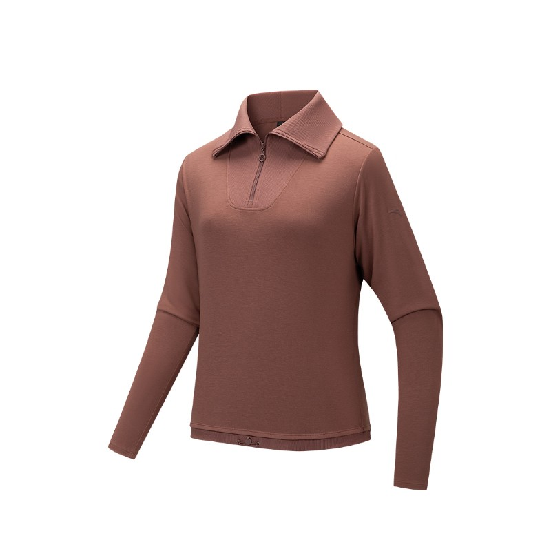 Anta Ls Fitness T-Shirt For Women, Maple Brown