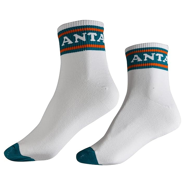 Anta Lifestyle Socks For Unisex, Paper White