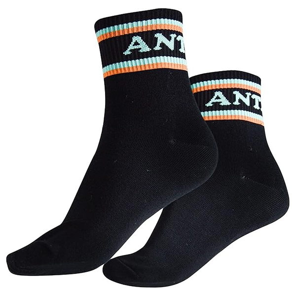 Anta Lifestyle Socks For Unisex, Basic Black