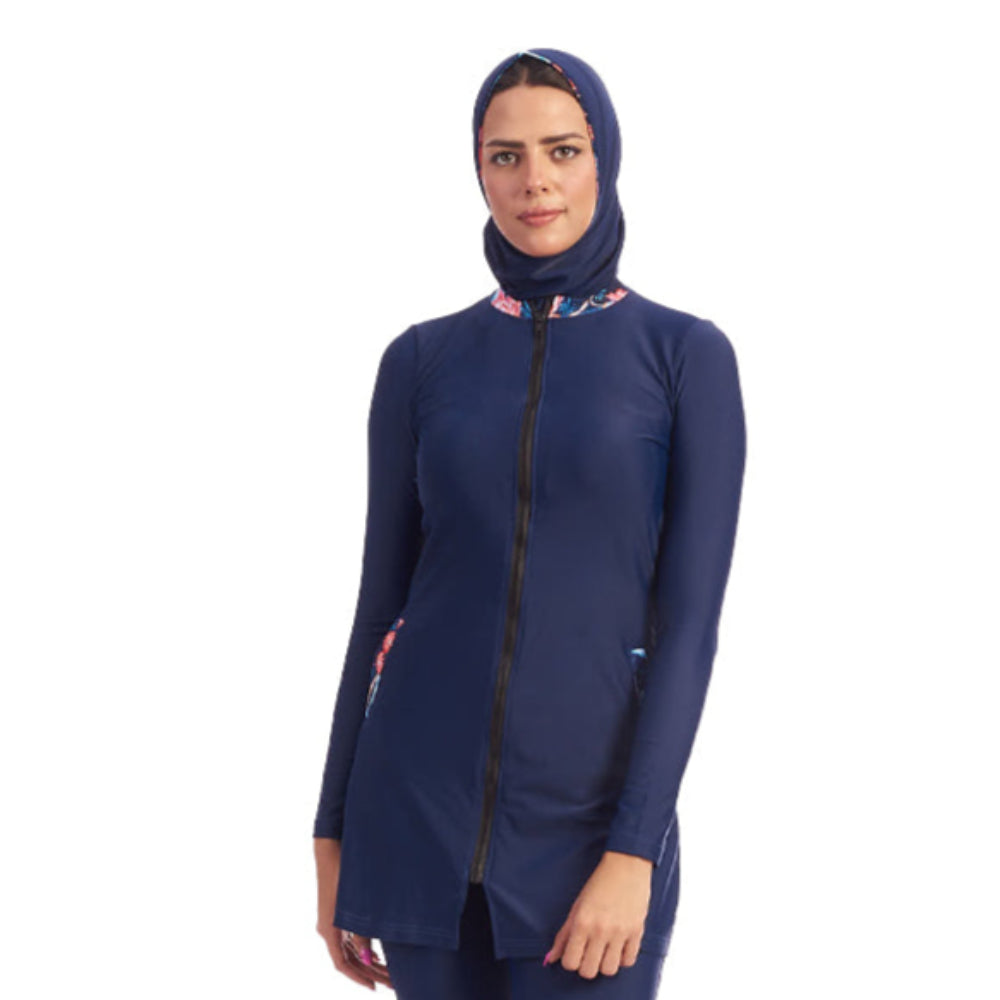 Energetics Islamic Long Sleeves Top For Women, Dark Blue