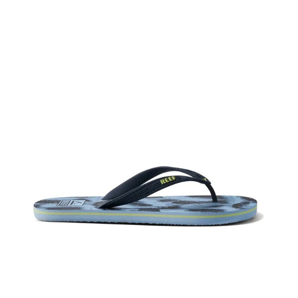 Reef Seaside Prints Flip Flops For Men, Blue Palm