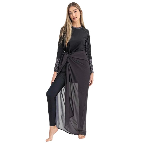 وشاح شيفون من ليبرا للنساء، أسود