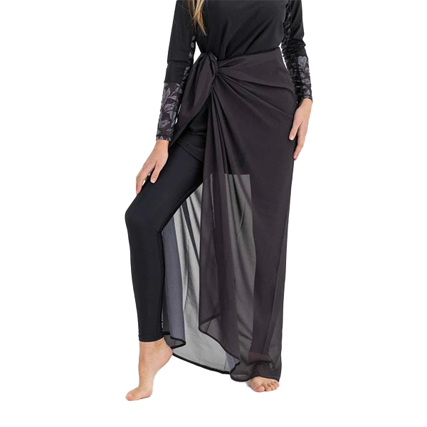 وشاح شيفون من ليبرا للنساء، أسود