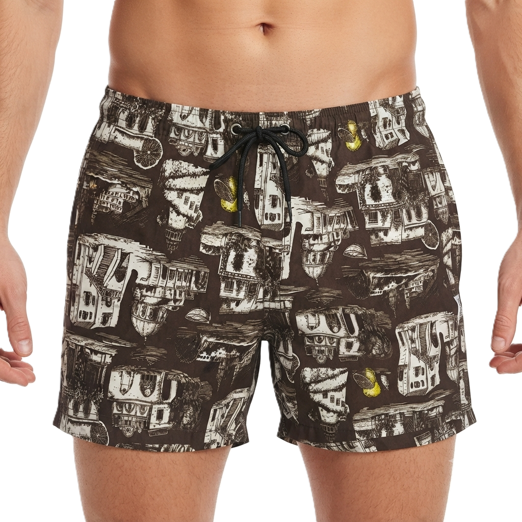 Tuggup Swimming Short For Men , Brown