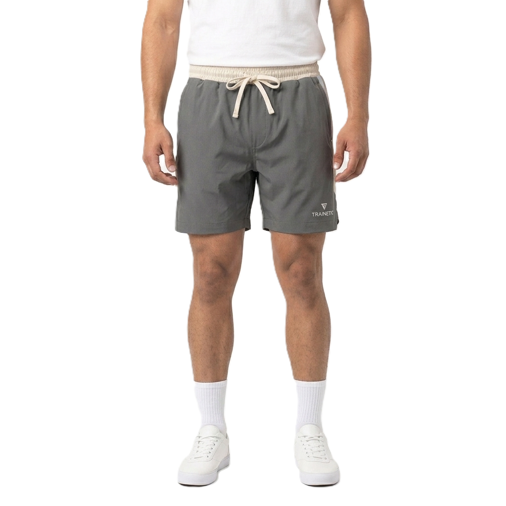 Trainetic Fitness Short For Men, Grey&Beige