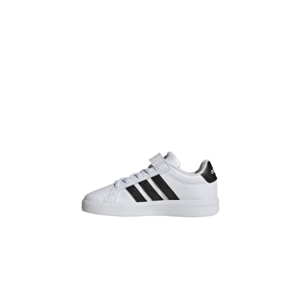 Adidas Grand Court 3.0 El C Lifestyle Shoes For Boys, White/Black