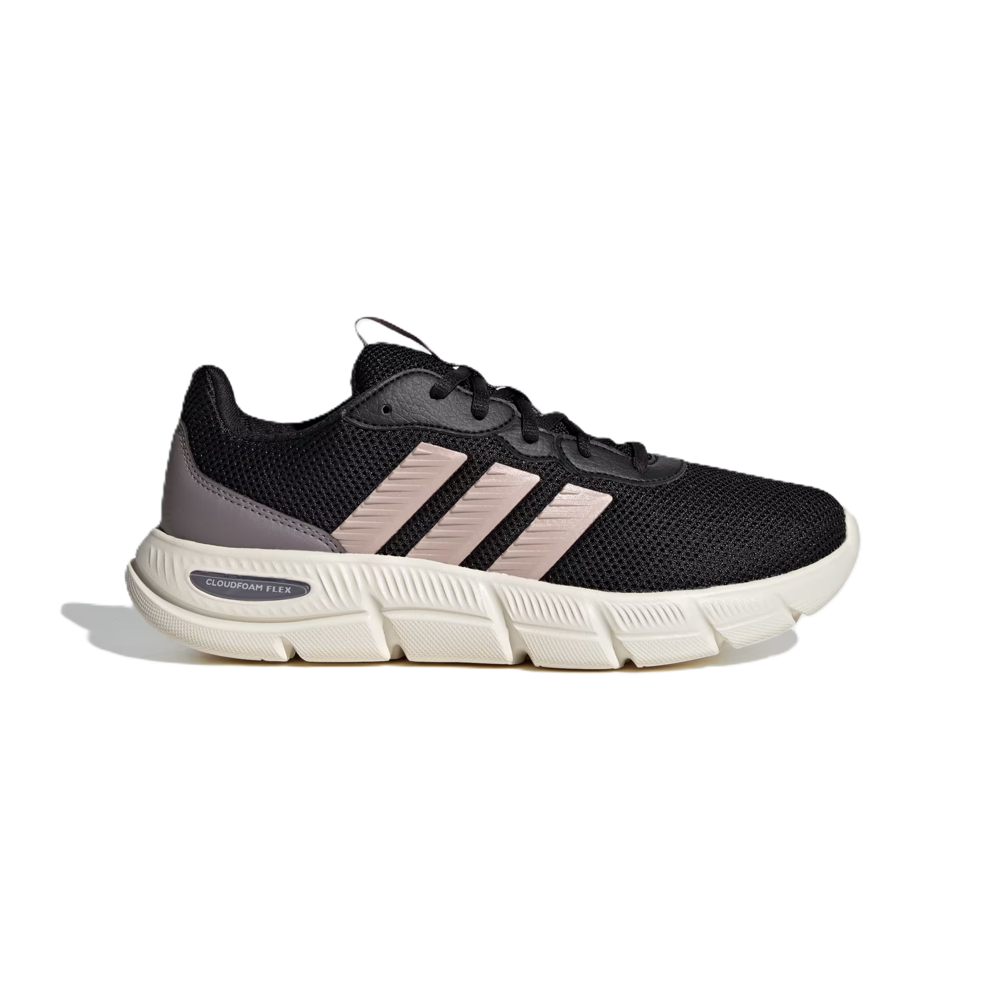Adidas Cloudfoam Flex - Laces Running Shoes For Women, Black&Pink