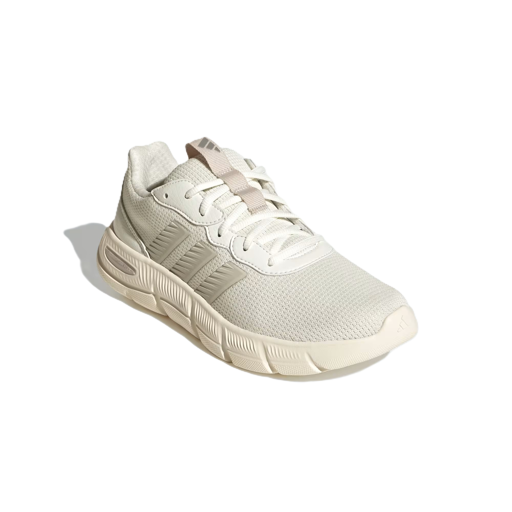 Adidas Cloudfoam Flex - Laces Running Shoes For Women, Off White&Beige