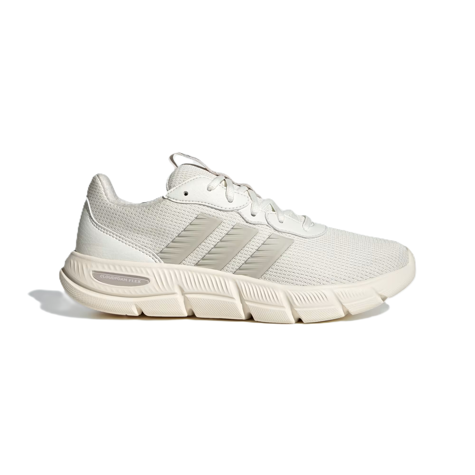 Adidas Cloudfoam Flex - Laces Running Shoes For Women, Off White&Beige