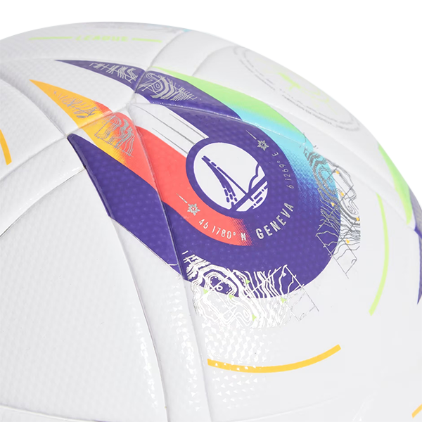 ADIDAS W EURO25 LGE FOOTBALL FOR UNISEX, WHITE&PANTONE