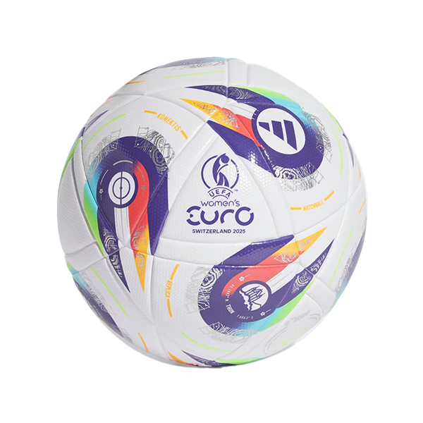 ADIDAS W EURO25 LGE FOOTBALL FOR UNISEX, WHITE&PANTONE